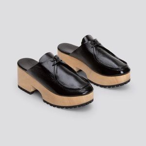 Rachel Comey Pomme Clog Black Patent Leather